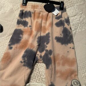 Kids Tie-Dye no problemo shorts 🩳- Gray and Tan